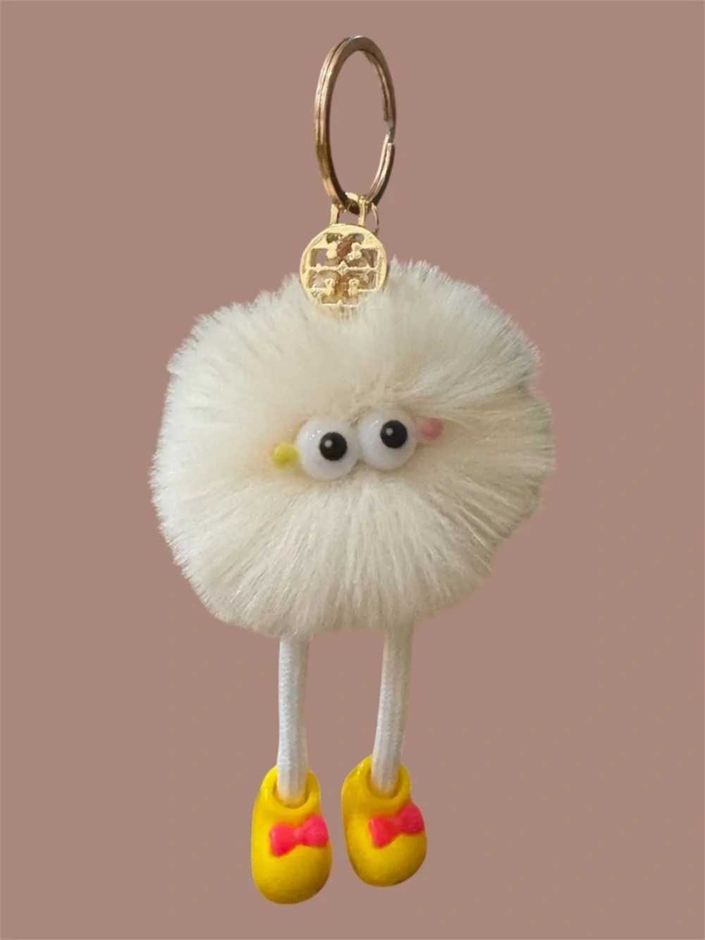 Tory Burch Keychain Bag Charm Cherie Pom LuxeLoom Pom Pom